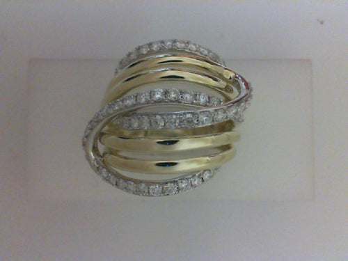 14KT TT  61 RD DIA  1.26CTTW FASHION RING